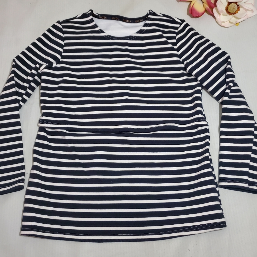 MIDULI Nursing Black & White sweater